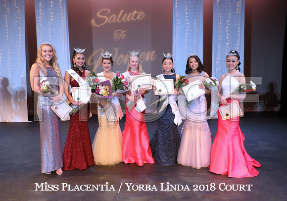 Miss Placentia/Yorba Linda 2018 COURT