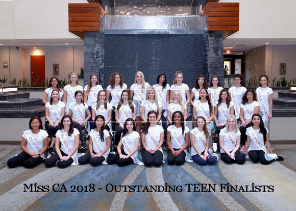 Miss CA Outstanding TEEN 2018 Finalists