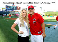 Jillian Smith (Miss CA 2017), Mike Trout (Angels MVP)