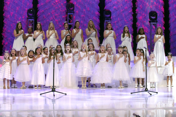 Miss CA Princesses sing the National Anthem