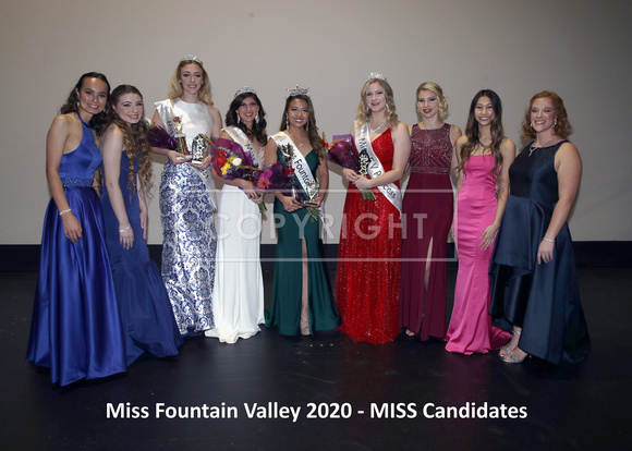 Miss Fountain Valley 2020 - MISS Candidates