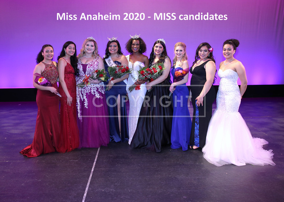 Miss Anaheim 2020 candidates - MISS